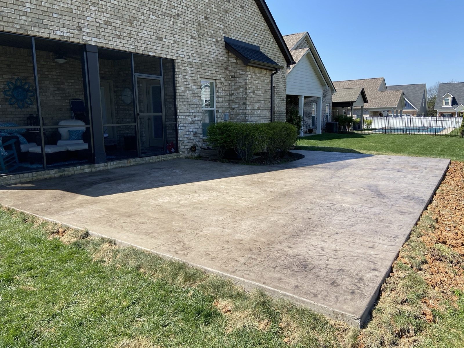 Stamped patio
