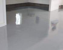 solid color epoxy flooring close up